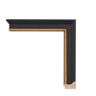 Dark Mahogany Gold Lip 1 3/4" Artist Frame