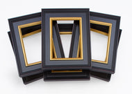 Academie 2 1/8" Black and Gold Six Pack Artist Frames