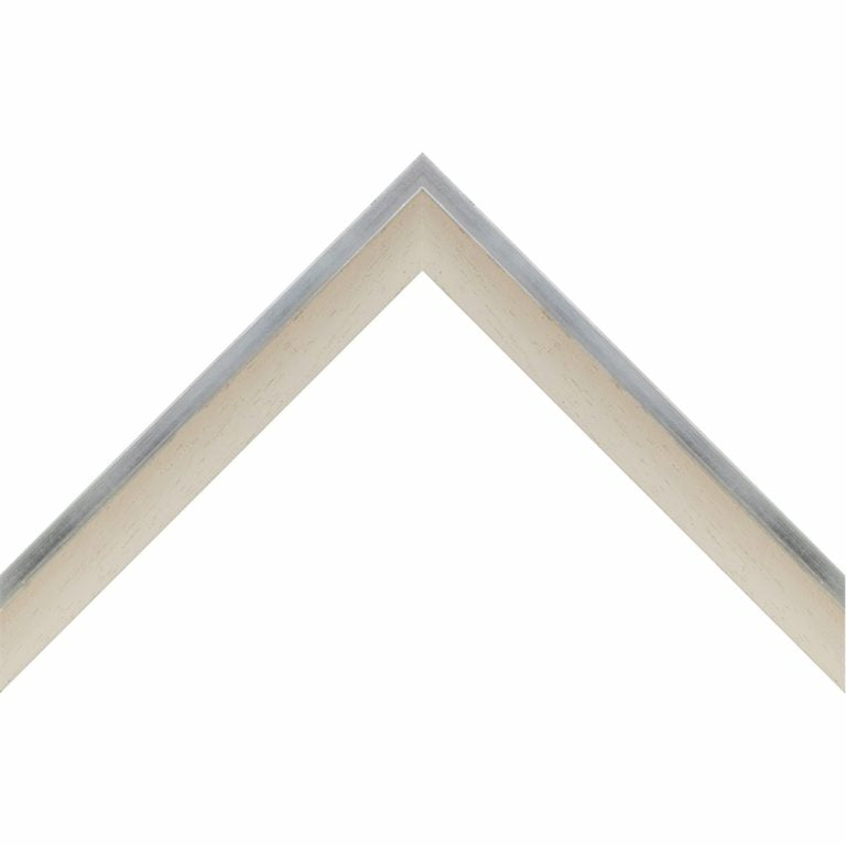 Santa Fe White Stain Silver 1 1/2" Floater Frame