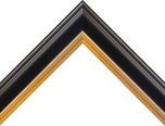 Academie 1 1/4" Black & Gold Frame
