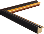 Academie 1 1/4" Black & Gold Frame