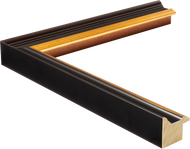 Academie 1 1/4" Black & Gold Frame
