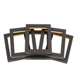 Shoji Ebonized Walnut 1 1/8" Cube Frame Six Pack