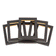 Shoji Ebonized Walnut 1 1/8" Cube Frame Six Pack