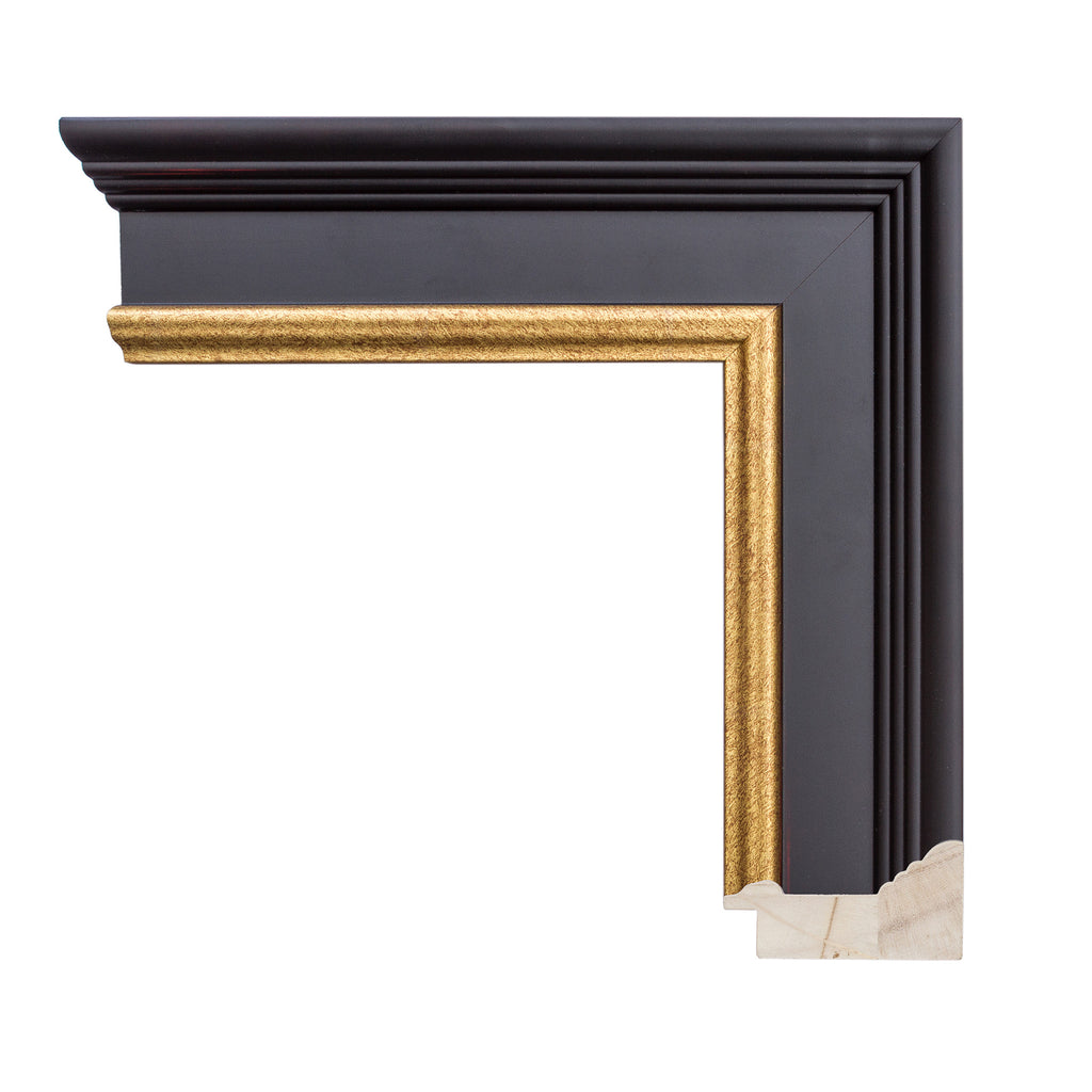 Dark Mahogany 2 3/4" Gold Lip Artist Frame