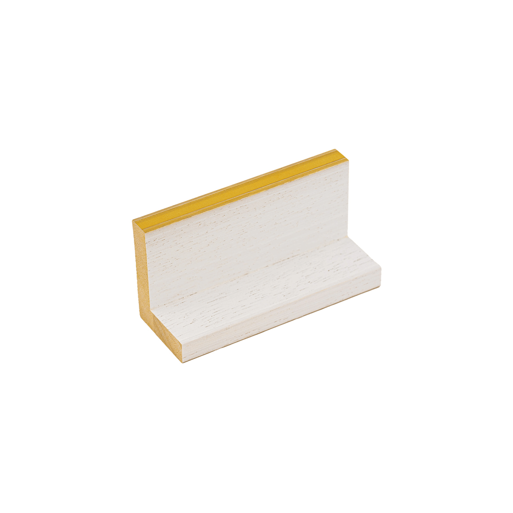 Santa Fe White Stain Gold 1 1/2" Floater Frame