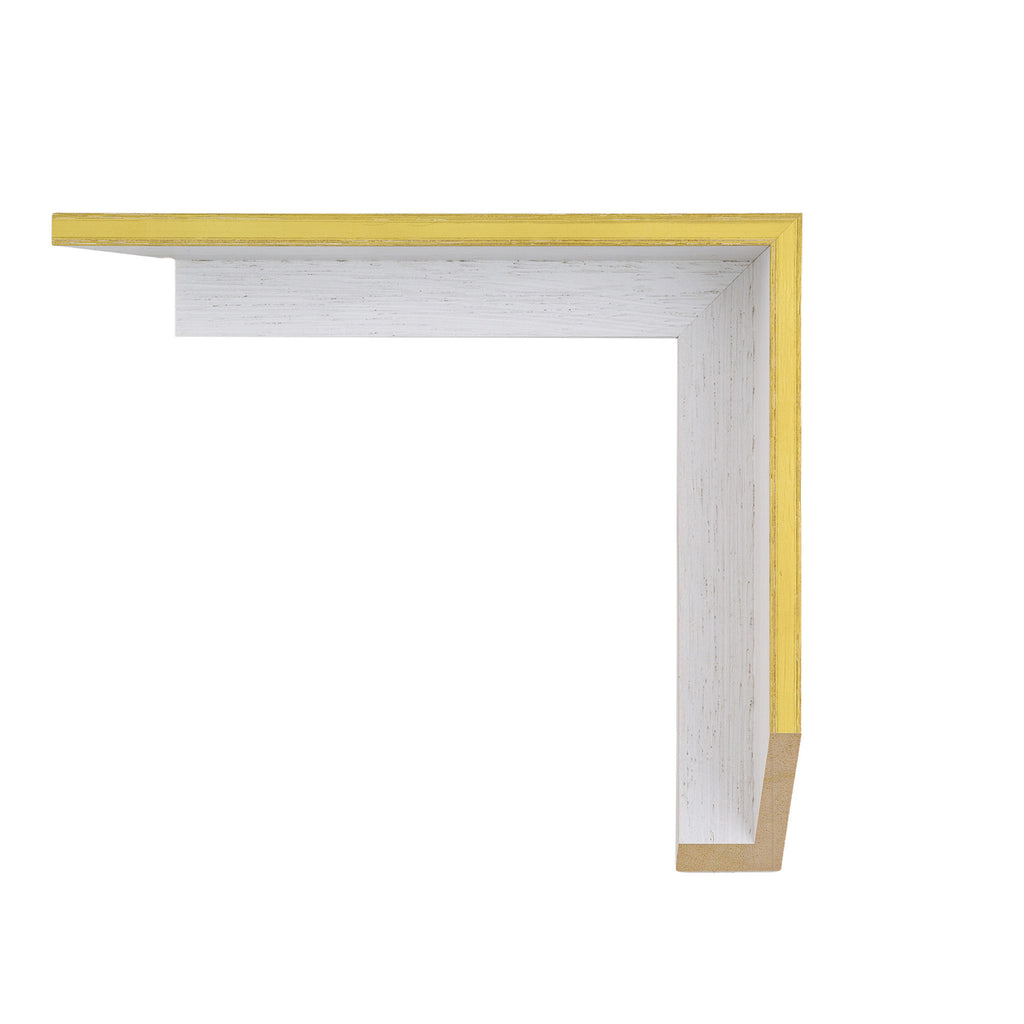 Santa Fe White Stain Gold 1 1/2" Floater Frame