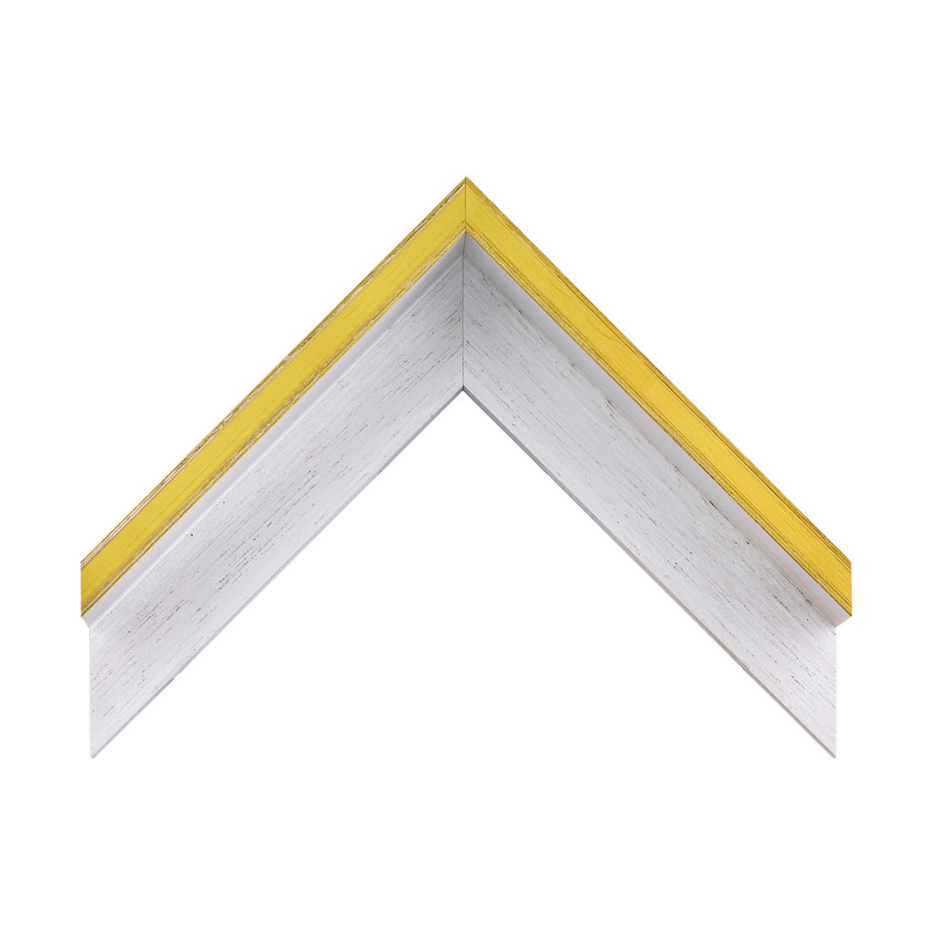 Santa Fe White Stain Gold 1 1/2" Floater Frame