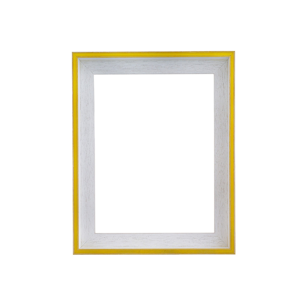 Santa Fe White Stain Gold 1 1/2" Floater Frame