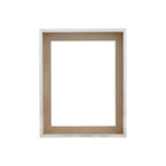 Santa Fe White Stain Silver 1 1/2" Floater Frame