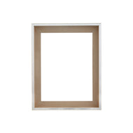 Santa Fe White Stain Silver 1 1/2" Floater Frame