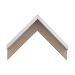 Santa Fe White Stain Silver 1 1/2" Floater Frame