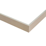 Santa Fe White Stain Silver 1 1/2" Floater Frame