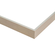 Santa Fe White Stain Silver 1 1/2" Floater Frame