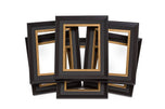 Dark Mahogany 1 3/4" Gold Lip Six Pack Artist Frames