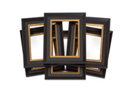 Dark Mahogany 1 3/4" Gold Lip Six Pack Artist Frames
