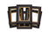 Dark Mahogany 1 3/4" Gold Lip Six Pack Artist Frames