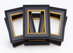 Academie 2 1/8" Black and Gold Six Pack Artist Frames