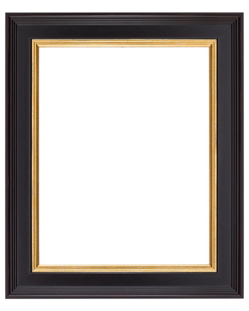 Traditional Black Frame with Gold Lip